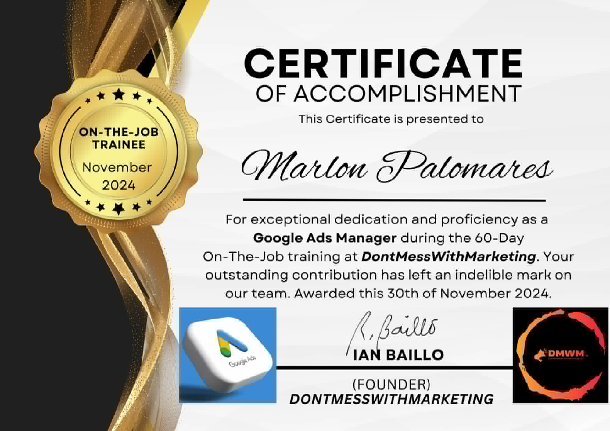 Google Ads Certificate